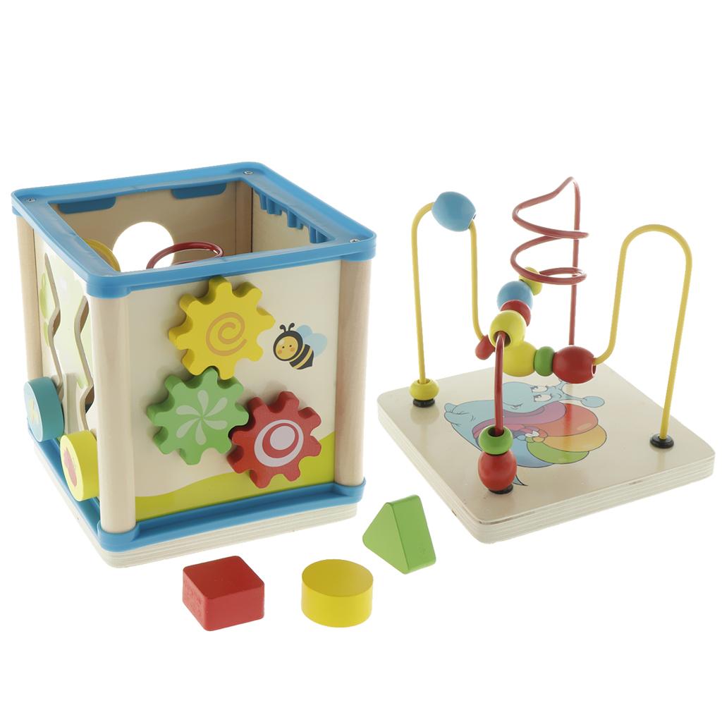Abacus Counting Bead - مكعب نشاط خشبي، لغز ثلاثي الأبعاد،