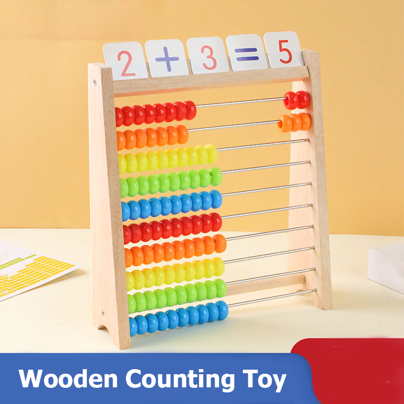 Abacus Counting Bead - لعبة العد الخشبية المعداد مونتيسوري التعليم