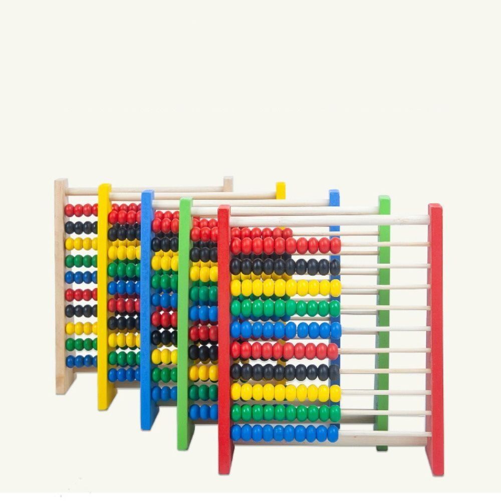 Abacus Counting Bead - عداد خشبي متين لتطوير الذكاء التعليمي،