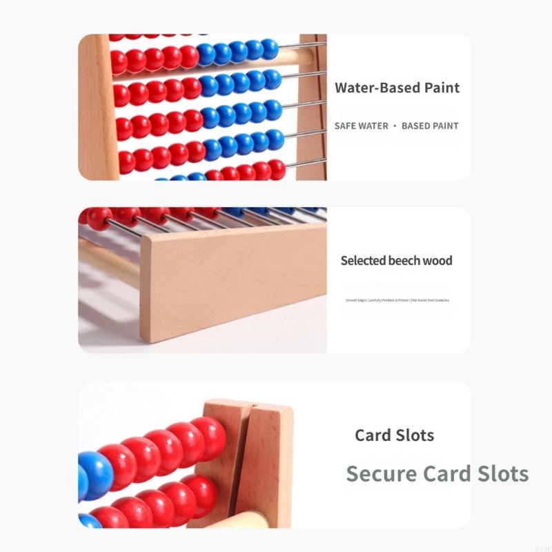 عداد خشبي مع خرزات حمراء وزرقا - مراجعة Abacus Counting Bead وسعره