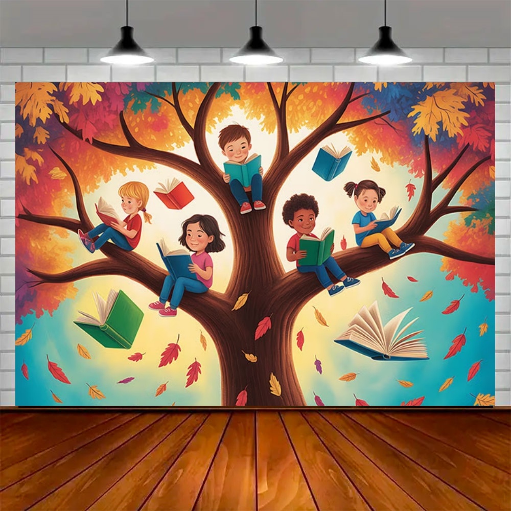خلفية زينة لحفلة يوم القراءة ا - مراجعة Kids Education Banner وسعره